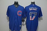Chicago Cubs #17 Kris Bryant Blue USA Flag Fashion Stitched MLB Jersey,baseball caps,new era cap wholesale,wholesale hats